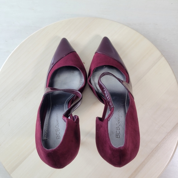 BCBGeneration PL Tianah Burgundy Heels Womens Size 7 - Picture 5 of 13